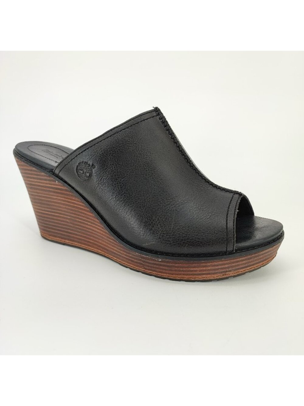 Timberland Danforth Women's Size 11 Sandals Leather Black Wedge Strappy 8920R